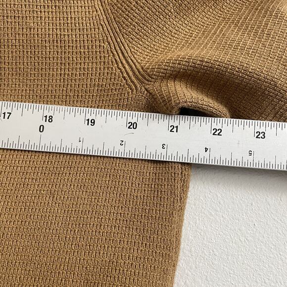 Banana Republic Sweater Cardigan Women M Camel Tan Knit Cotton Minimalist Office - Picture 8 of 12